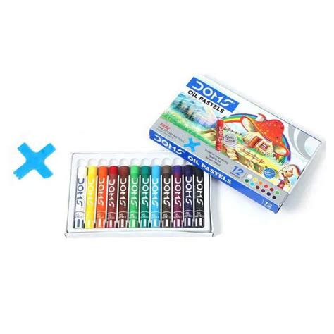 Doms Short Oil Pastels, 12 Colors