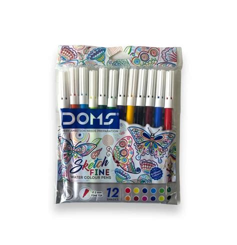 Doms Felt-Tip Pens, 12 Colors