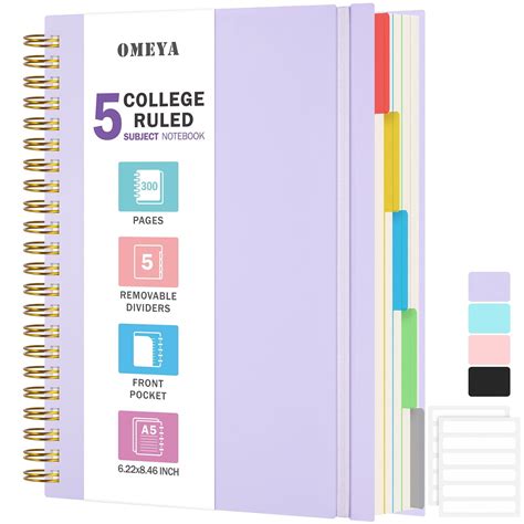 Mega A4 Notebook, 200 Sheets, 5 Subject