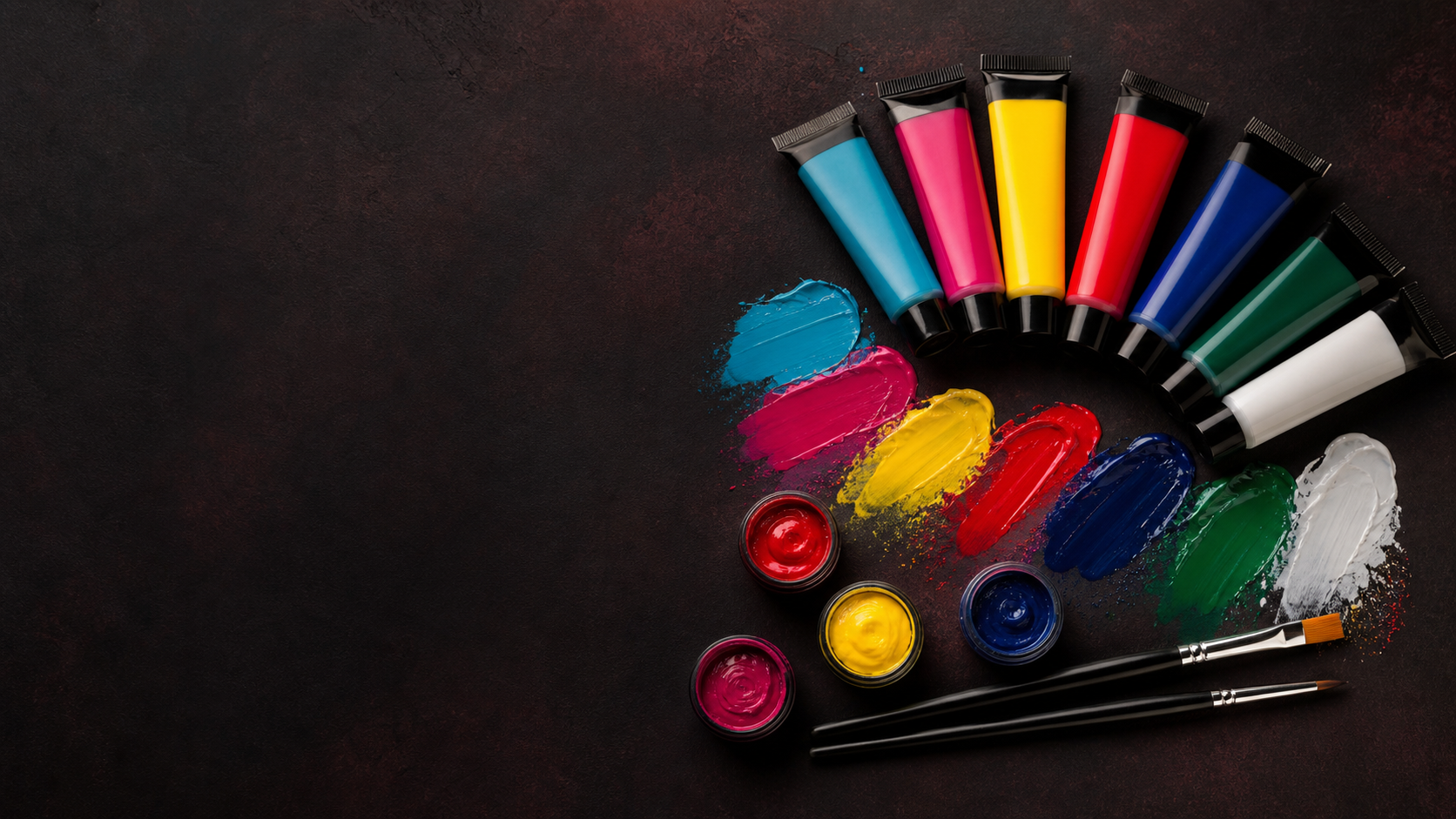 OMO acrylic colours and creative stationery